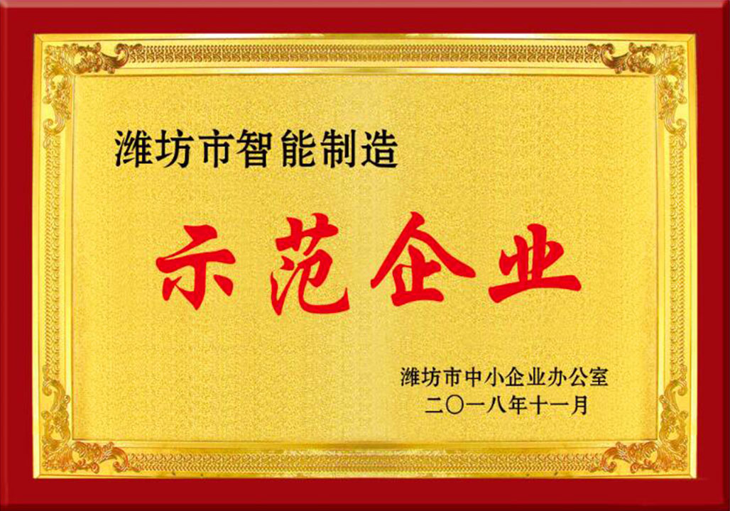 濰(wéi)坊市智能制造示(shì)範企業